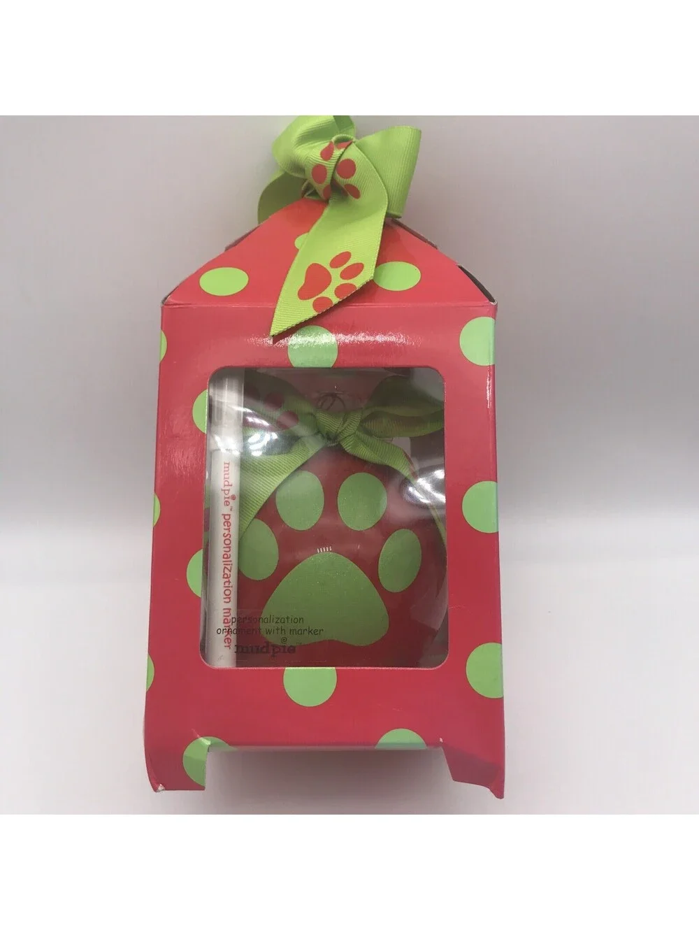 Cat Christmas Ornament Paw Print Cats Make a House a Home Gift Box Personlize It